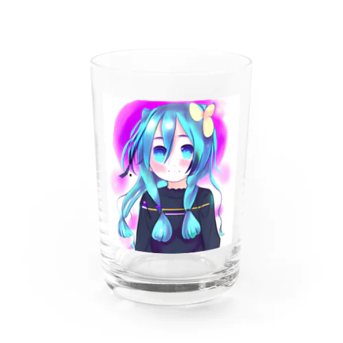 可愛いボーカロイド風の女の子 Water Glass