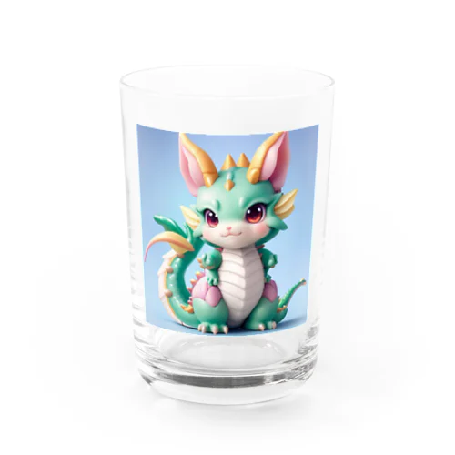 もふもふ村のグリーンドラゴン Water Glass