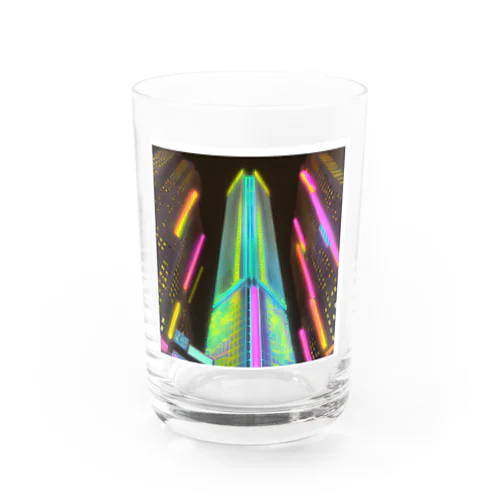 空に輝く星たちのように美しく光り輝くシティー Water Glass