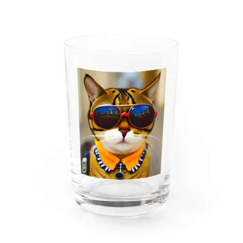 猫にサングラス Water Glass