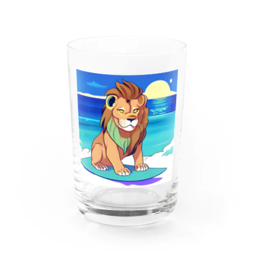 波乗りのライオン グラス