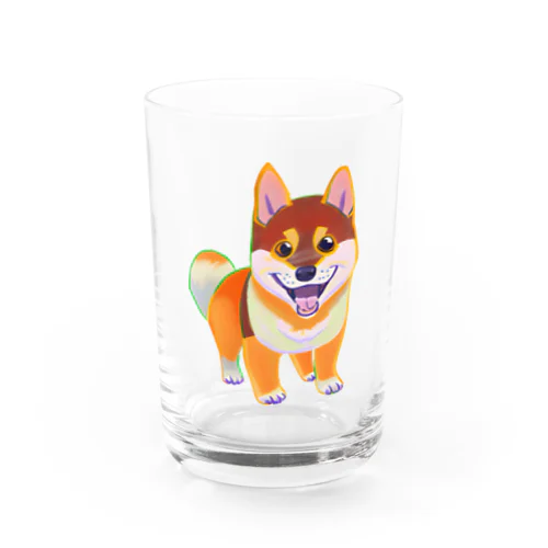 しば犬　ポチ公 Water Glass