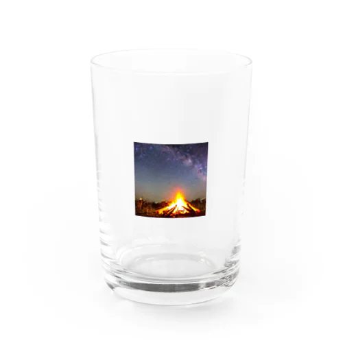 心温まる焚き火アート Water Glass