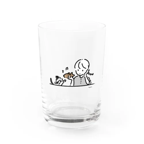 たい焼きのおもちゃ×猫 Water Glass