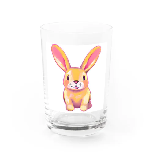 笑顔がかわいいウサギ Water Glass