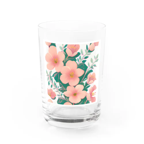 ピンク色の花 Water Glass