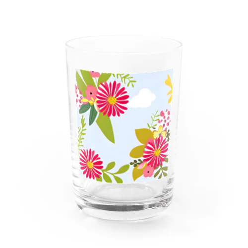 綺麗な花柄グッズ Water Glass