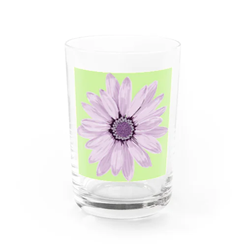 Purple flower Water Glass