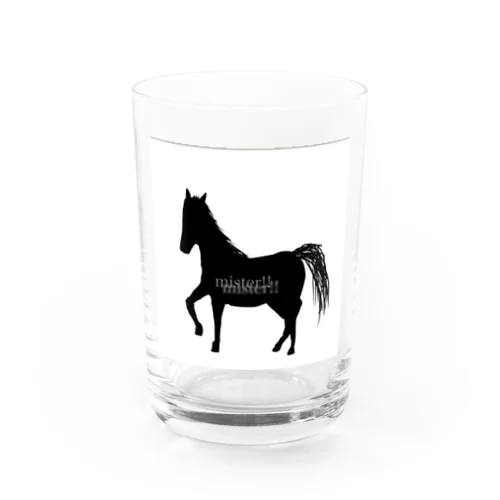  silhouette horse Water Glass