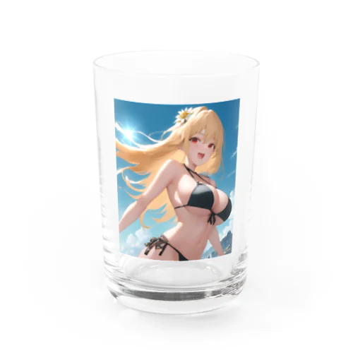 金髪黒ビキニちゃん Water Glass