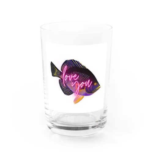 Love fish Water Glass