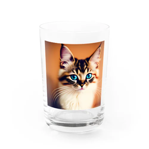 可愛いネコ　ブルーアイズ Water Glass