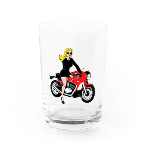 バイク女子 Water Glass