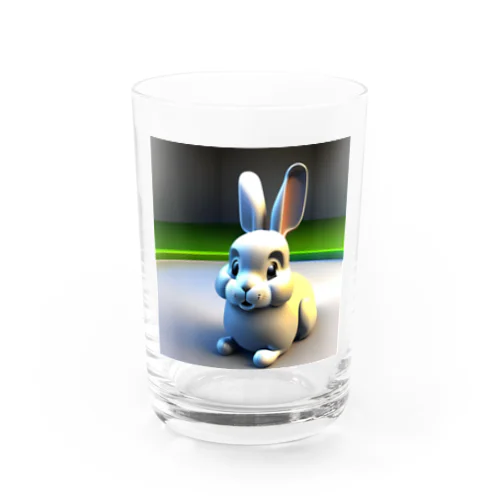 かわいい兎の3Dイラストグッズ Water Glass