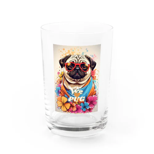 We♥PUG　色彩（パグ大好き！） グラス