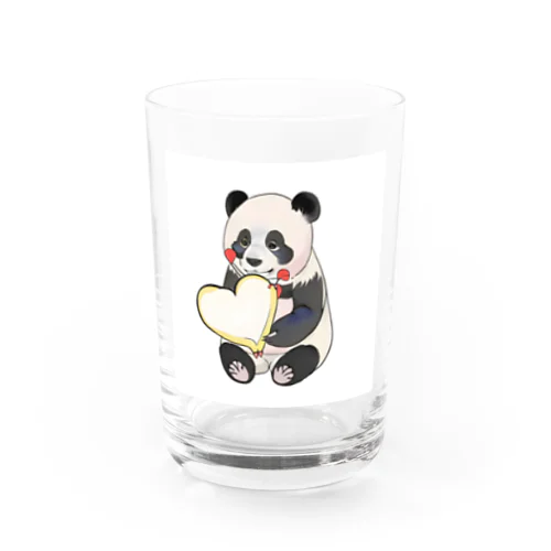 愛を送るパンダ Water Glass