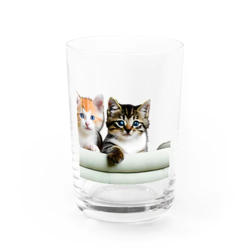 子猫の微笑み、心のオアシス Water Glass
