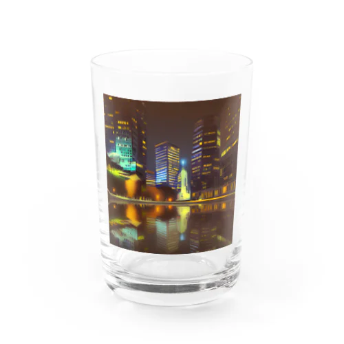 都会の夜景 Water Glass