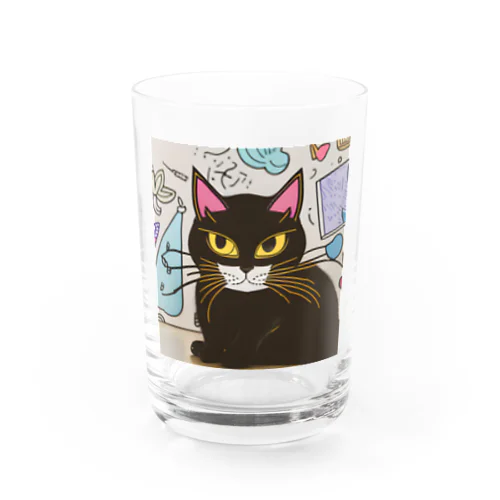 🌟 はにゃん一号店くろねこ 🌟 Water Glass