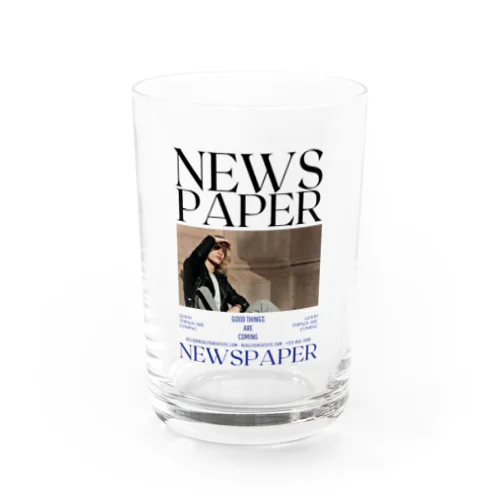NEWS PAPER Water Glass