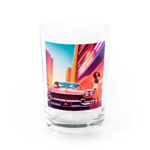 赤いアメ車 Water Glass