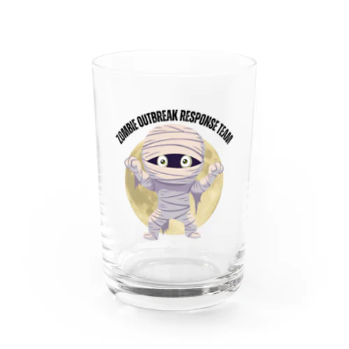 ハロウィン　かわいいミイラデザインス Water Glass