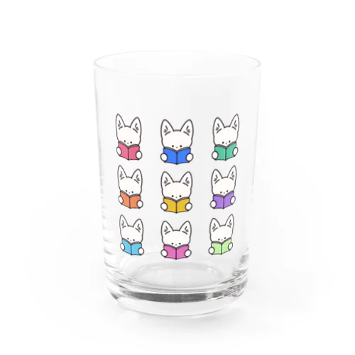 BOOK & CAT   本を読むねこ Water Glass