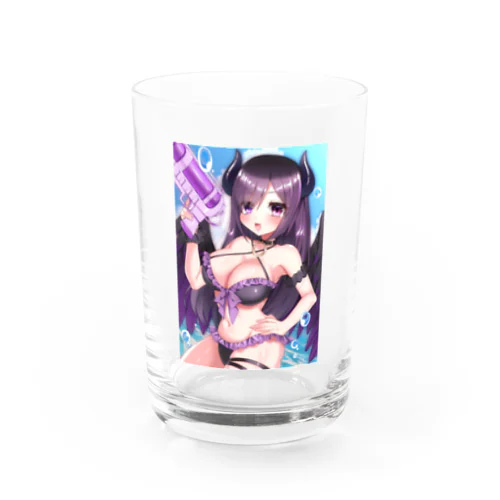 水着姿の黒娘 Water Glass