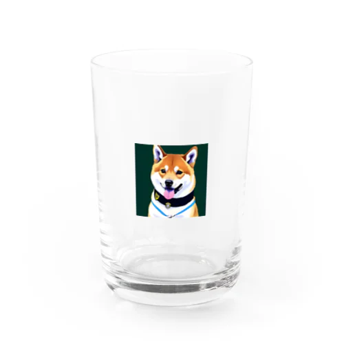 しば犬ポリスくん Water Glass