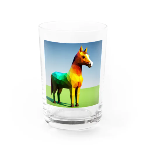 カラフルにたたずむ馬 Water Glass