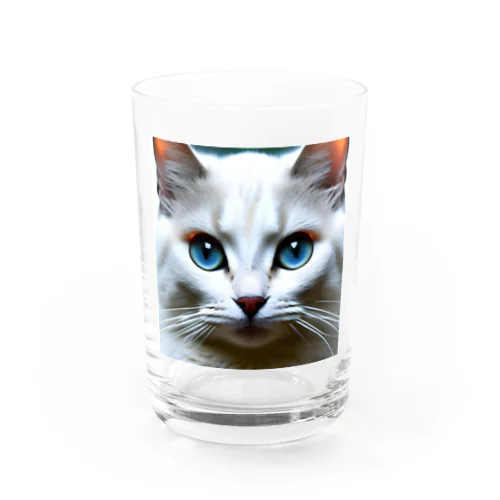 かわいい白猫のイラストグッズ Water Glass