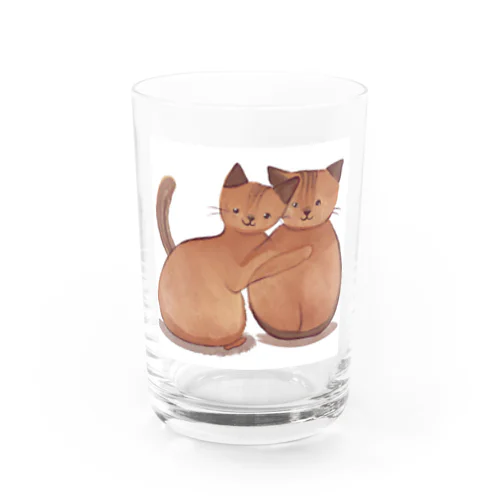 仲良い兄弟猫 Water Glass