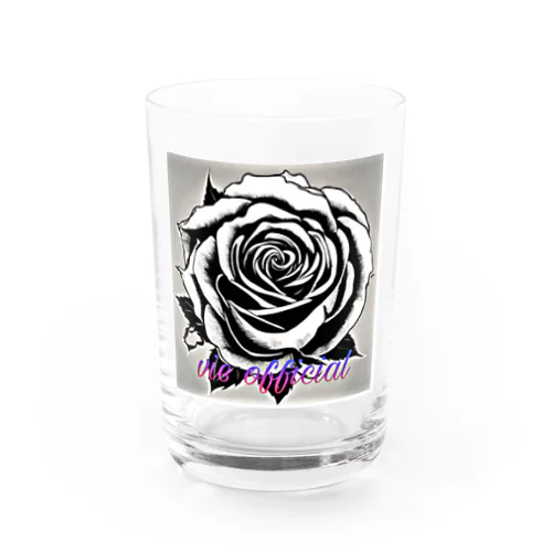 BLACK_rose Water Glass