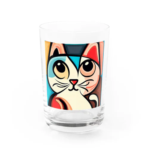 Mysterious Cat Water Glass