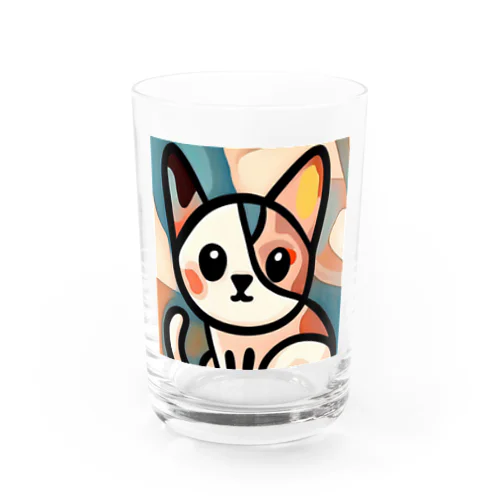 Mysterious Cat Water Glass