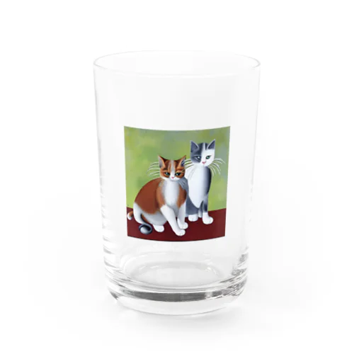 二匹の猫 Water Glass