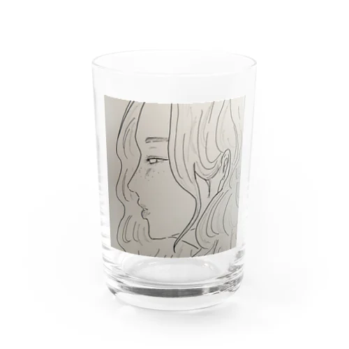 女の子(横顔) Water Glass