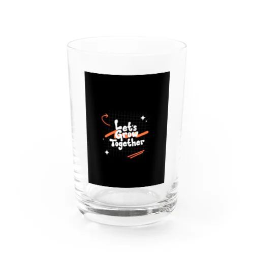 アブストラクトタイポグラフィ Tシャツ Water Glass