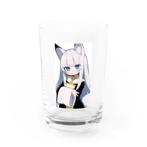 白髪美少女キツネちゃん Water Glass