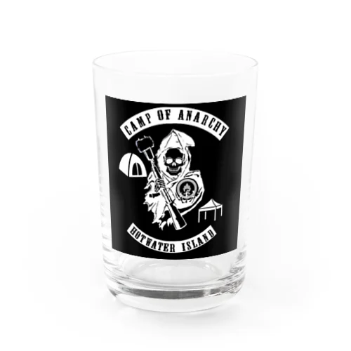 CAMP OF ANARCHY  motorcycle club HOT ILAND Water Glass