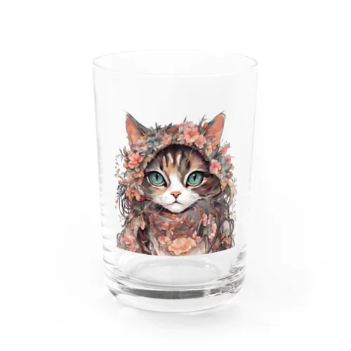 美人な猫 Water Glass