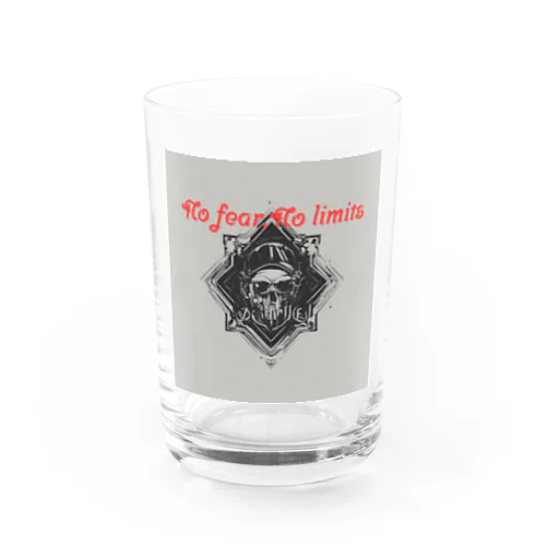 No fear No limits Water Glass