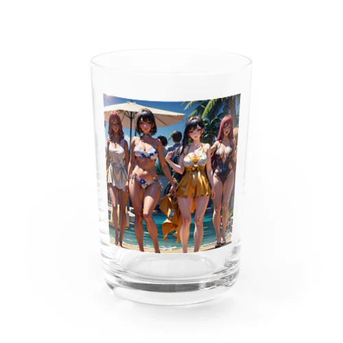 浜辺で撮った仲の良い4姉妹のプレミアムグッズ Water Glass