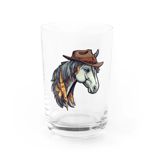 Hat Horse Water Glass