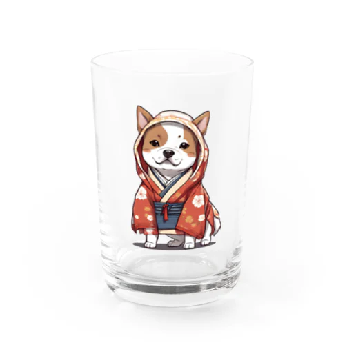 和装わんちゃん Water Glass