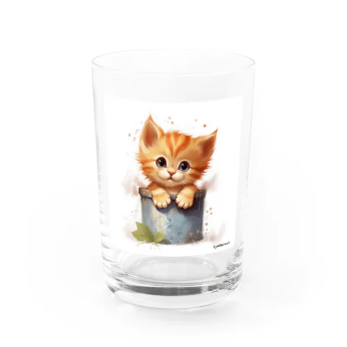 三つ子ネコのアプル Water Glass