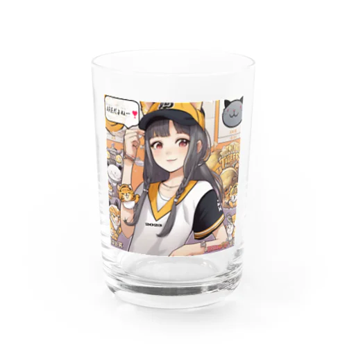 阪神タイガース　優勝　マスコット　トラ娘 Water Glass