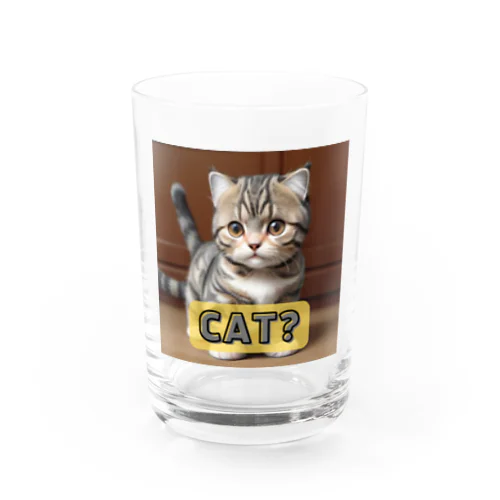 🐾 ケマオの「CAT?」スコティッシュフォールドグッズ 🐱 Water Glass