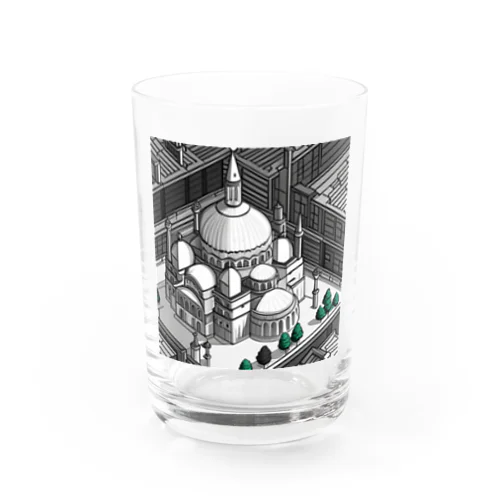 有名な観光スポットイメージ画像：イスタンブールのアヤソフィア（トルコ） Water Glass