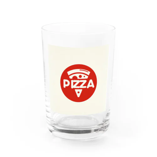 シンプルなPIZZAロゴ入りデザイン Water Glass